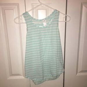 Light blue stripped tank top